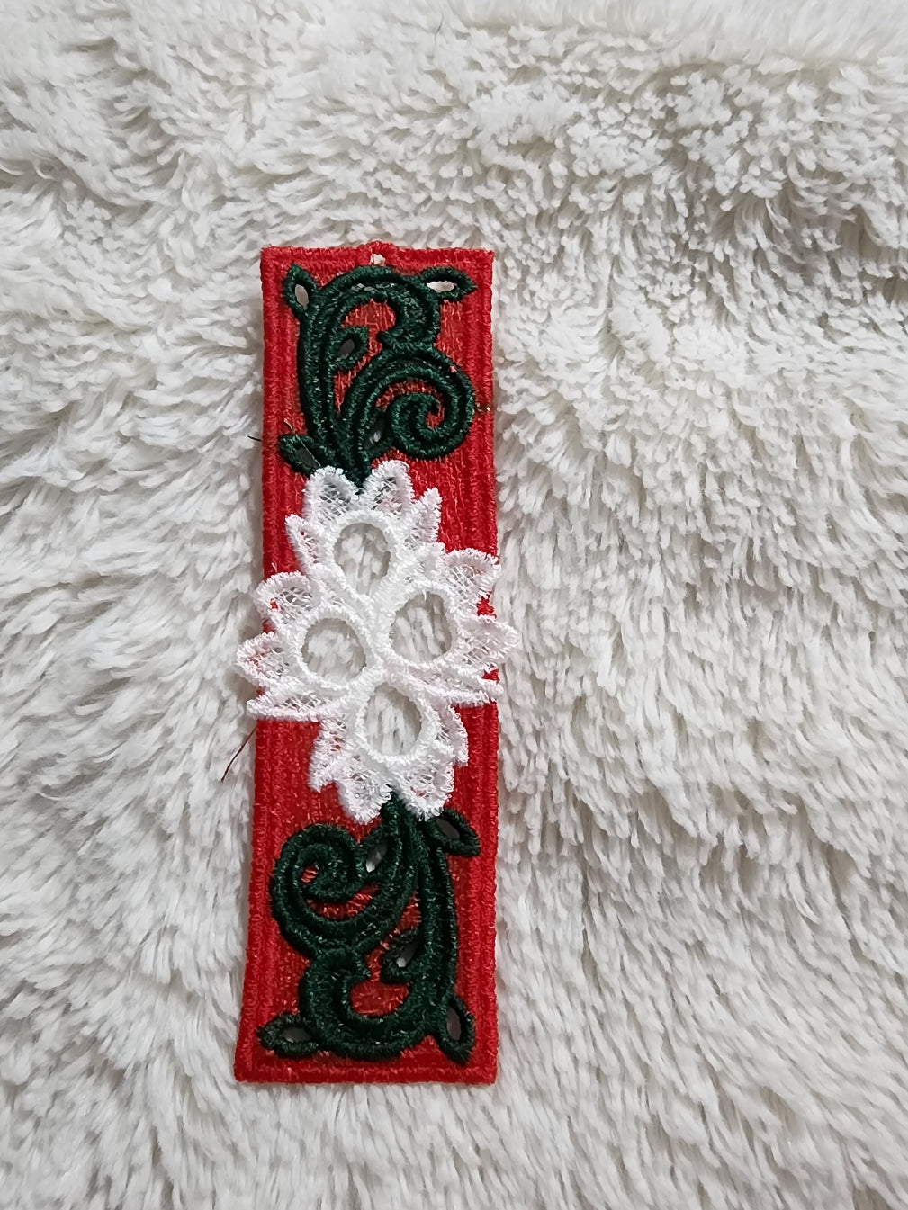 Free Standing Lace Embroidered Flower Bookmark
