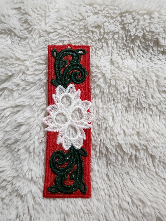 Free Standing Lace Embroidered Flower Bookmark
