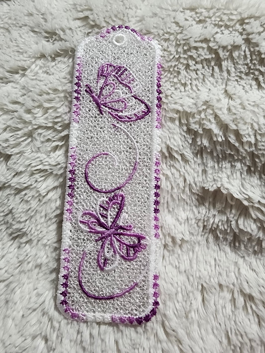 Free Standing Lace Embroidered Butterfly Bookmark