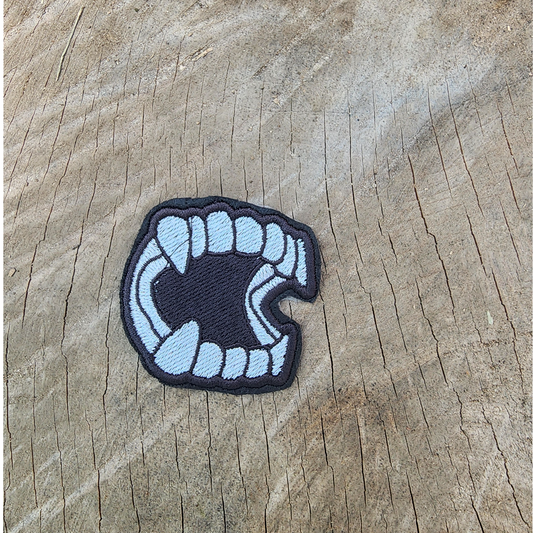 Embroidered Vampire Teeth Patch
