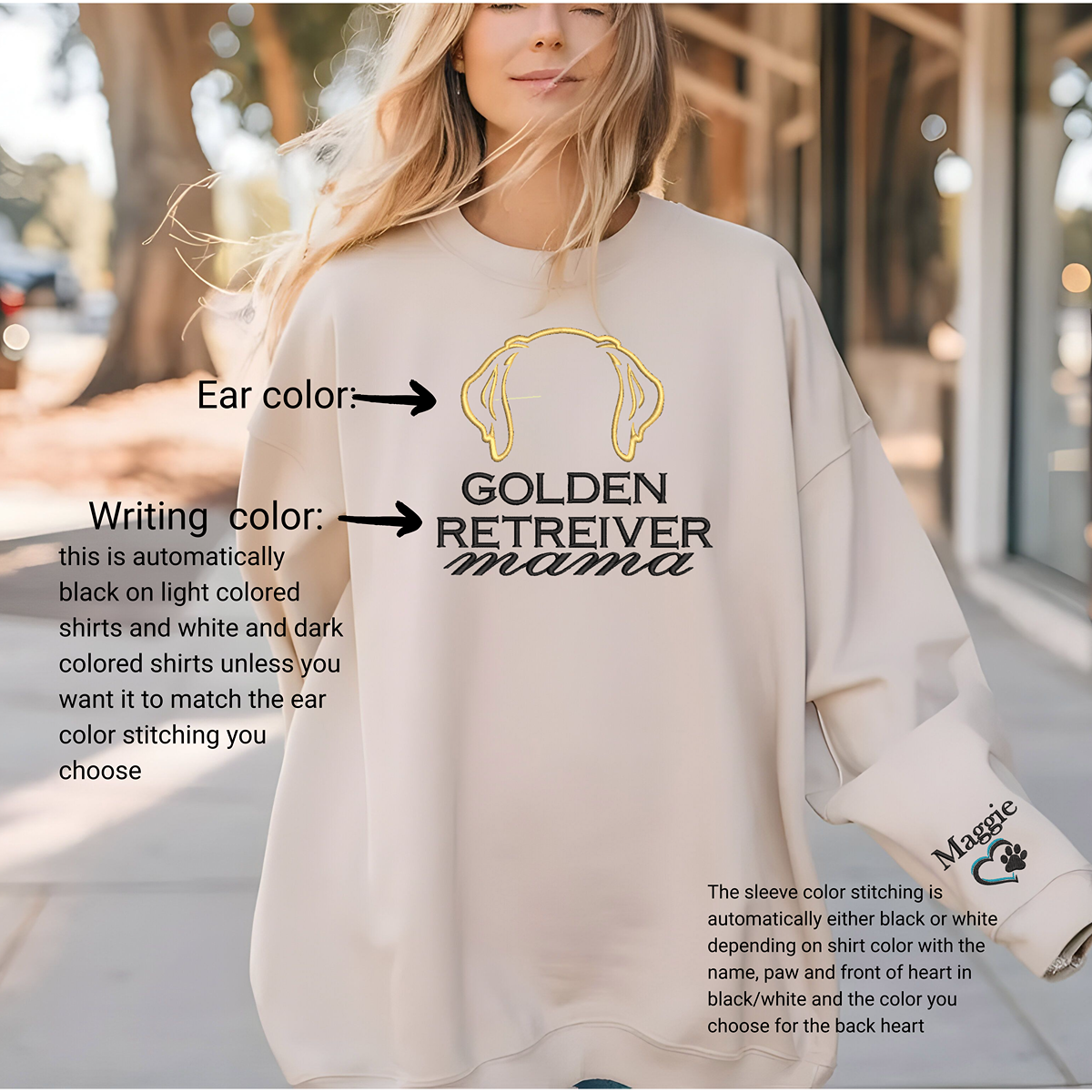 Customized Dog Lover Hoodie, Embroidered sweatshirt for animal lovers