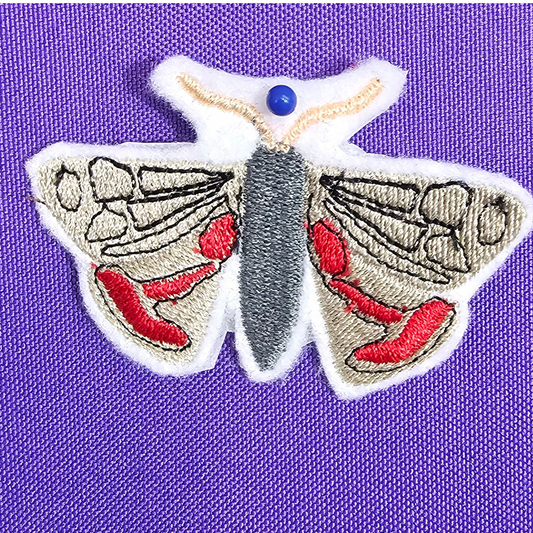 Patch--Red and Gray Moth
