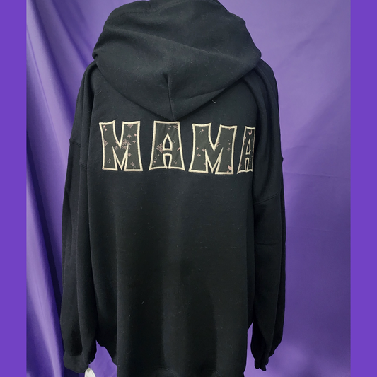 Embroidered Celestial Mama Applique Full Zip Hoodie
