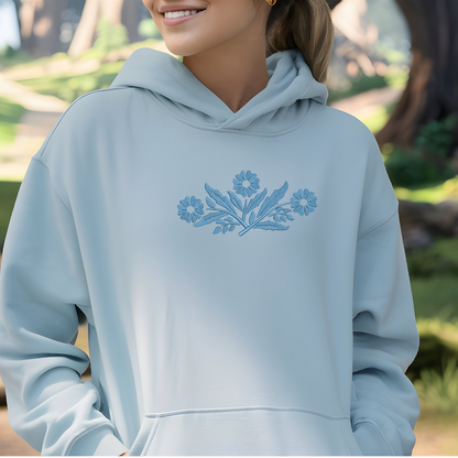 Vintage Look Hoodie, Embroidered sweatshirt