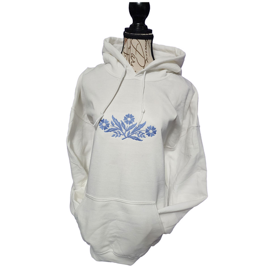 Vintage Look Hoodie, Embroidered sweatshirt