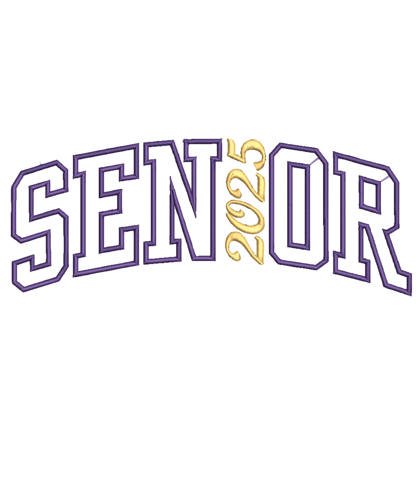 Embroidered Applique Senior Class of 2025 (or 2026) Hoodie