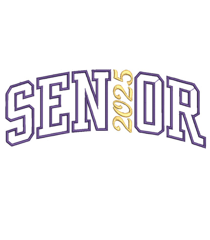 Embroidered Applique Senior Class of 2025 (or 2026) Hoodie