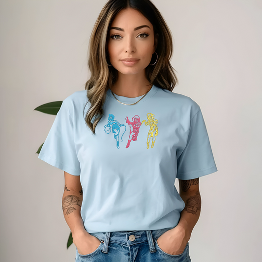 Western Gals Embroidered T-Shirt | Vintage Cowgirl Tee | 100% Cotton Women-Owned Small Business