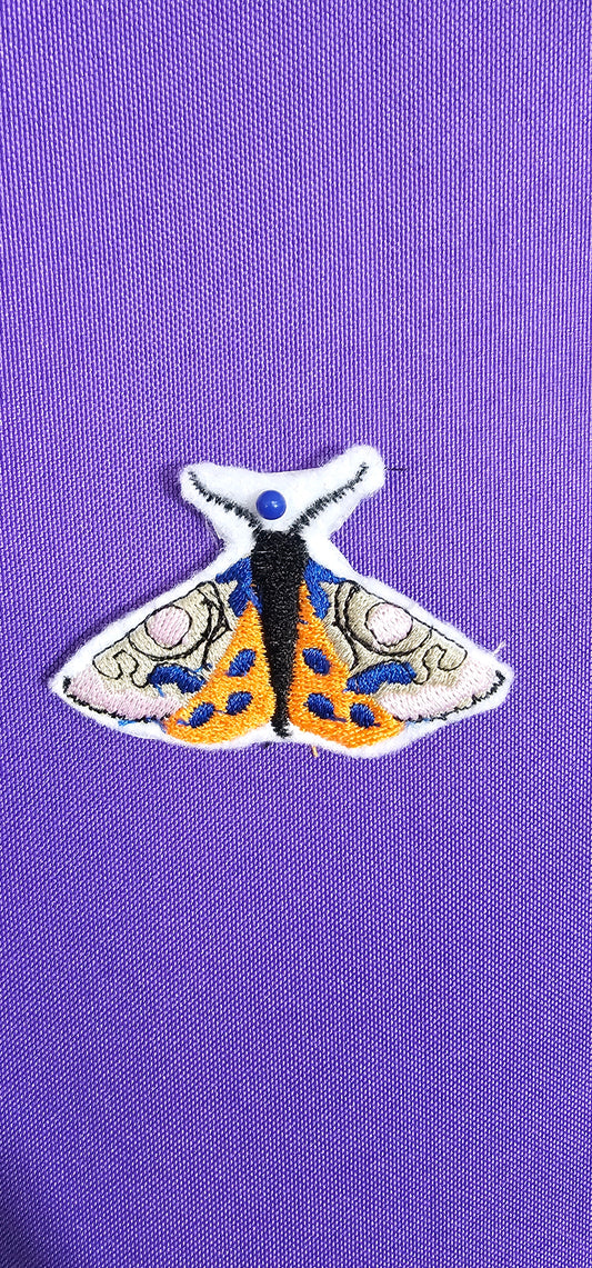 Blue and Orange Moth Patch